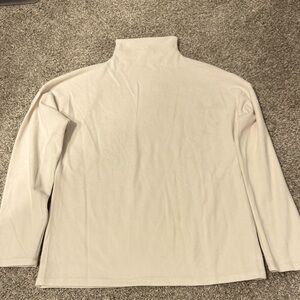 NWOT A New Day Cream Mock Turtleneck, soft interior and stretchy, Sm
